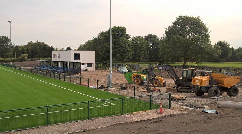 Burscough FC construction on grounds