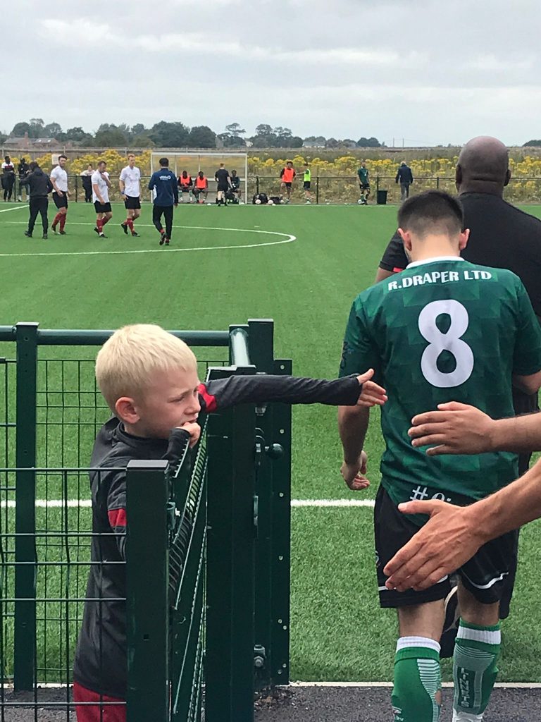 Burscough Team member going to play a match